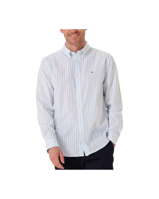 Tommy Hilfiger Gestreiftes Freizeithemd Für Männer in Blue für Herren