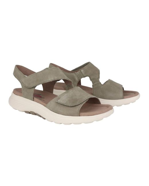 Shoes > sandals > flat sandals Gabor en coloris Gray