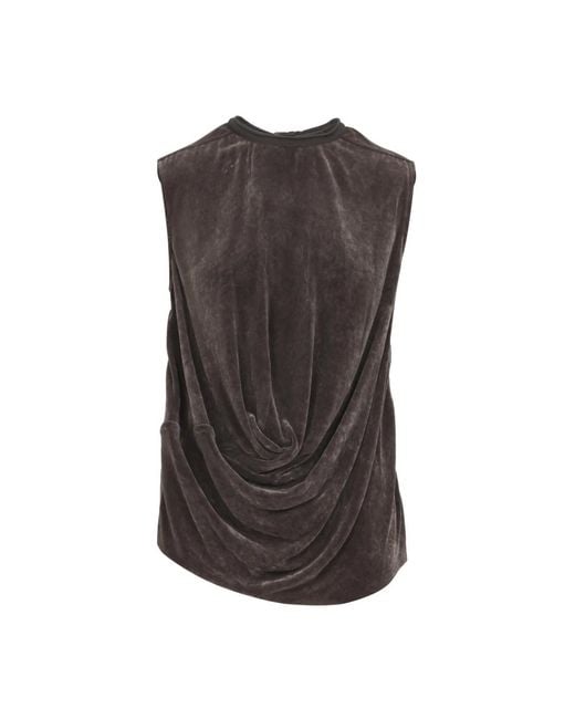 Rick Owens Brown Sleeveless Tops