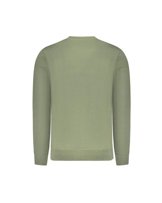 North Sails Hoodies & Sweatvesten ,Groen ,Katoen Groene Katoenen Sweatshirt Met Applique Logo in het Green voor heren