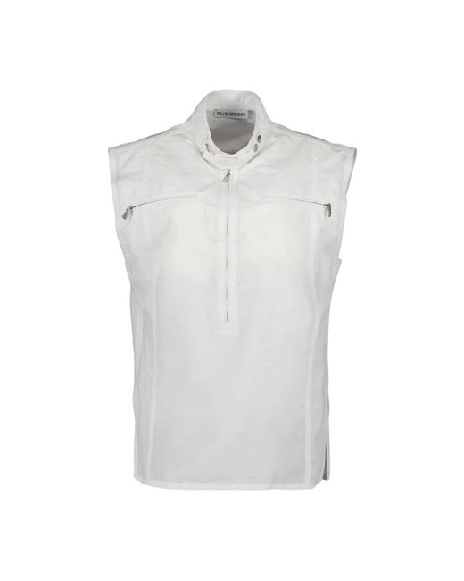 Burberry White Waistcoats