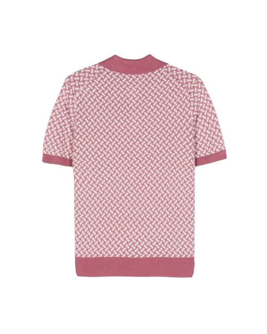 Drumohr Rosa/weiß polo shirt,polo shirts,blau/weiß polo shirt in Pink für Herren