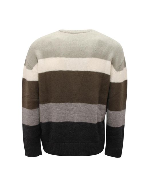 Armani Gray Round-Neck Knitwear for men