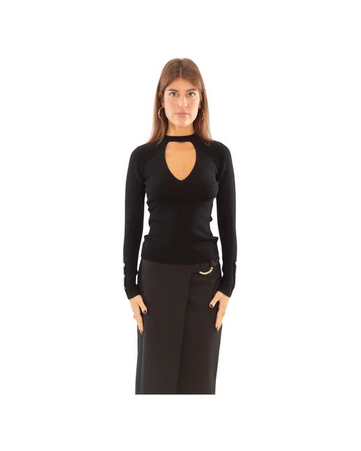 Pinko Black Round-Neck Knitwear