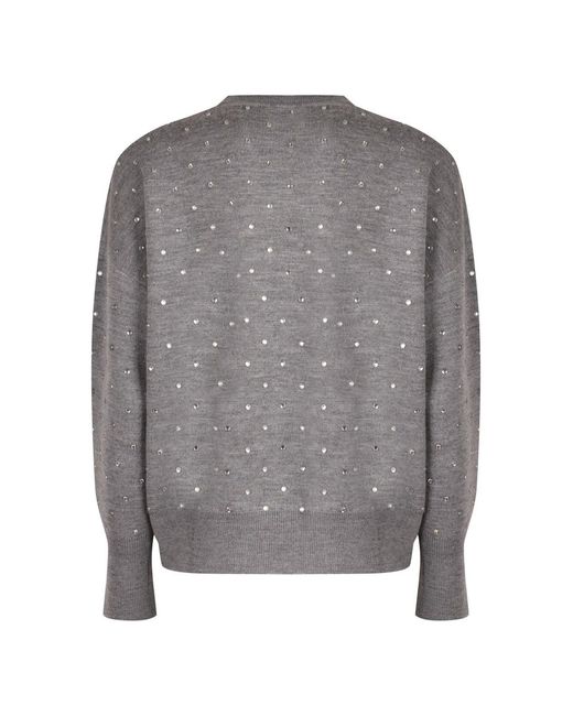 Rabanne Gray Round-Neck Knitwear