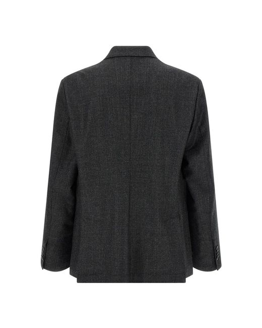 Barena Doria Double-Breasted Wool Blazer in het Black voor heren