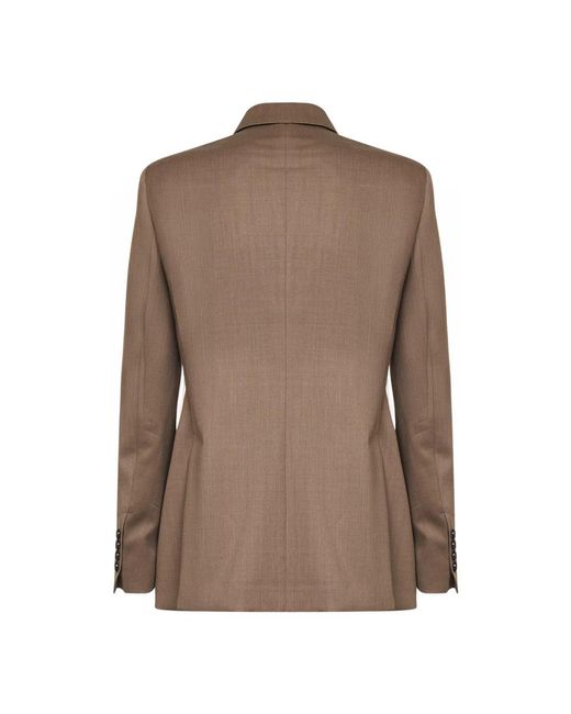 Max Mara Jassen ,Bruin ,Wol Cupola Blazer in het Brown