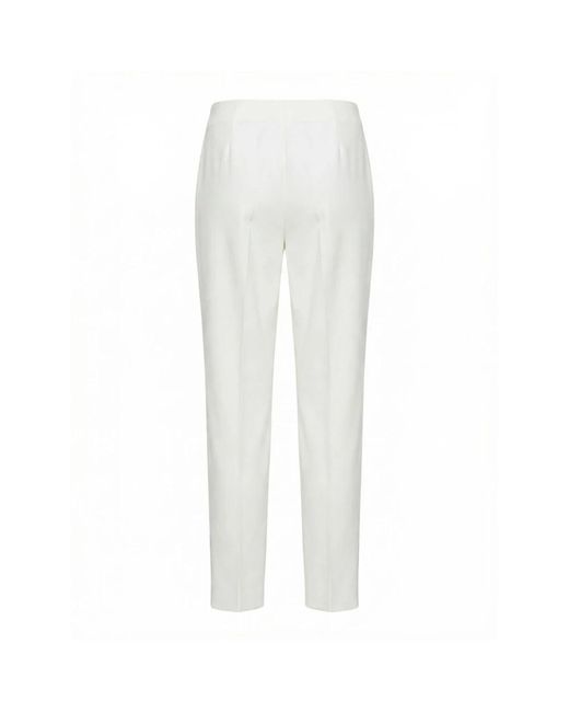 Peserico White Slim-Fit Trousers