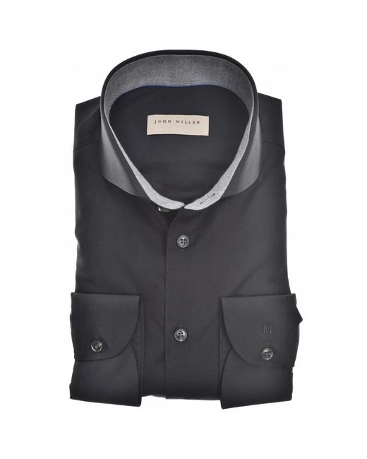 John Miller Black Formal Shirts for men