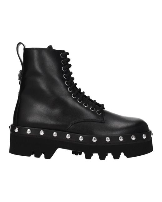 Furla Black Lace-Up Boots