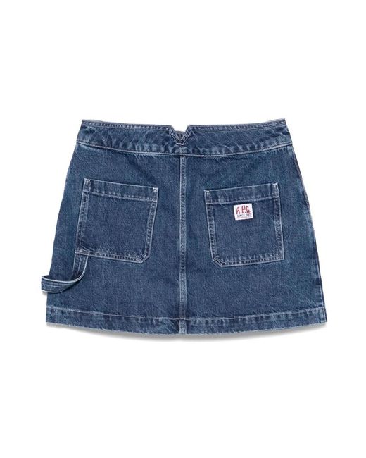 A.P.C. Rokken ,Blauw ,Katoen Christie Rok in het Blue