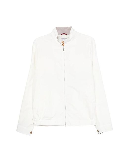 Brunello Cucinelli White Light Jackets for men