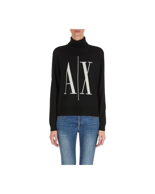 ARMANI EXCHANGE Black Turtlenecks