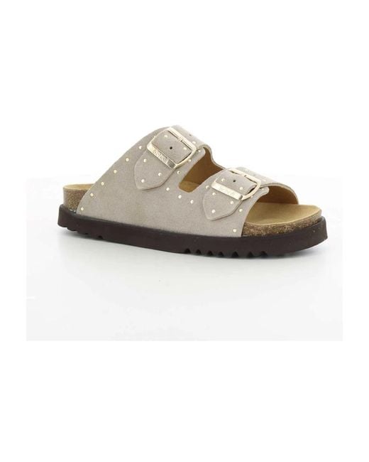 Sliders Scholl en coloris Brown