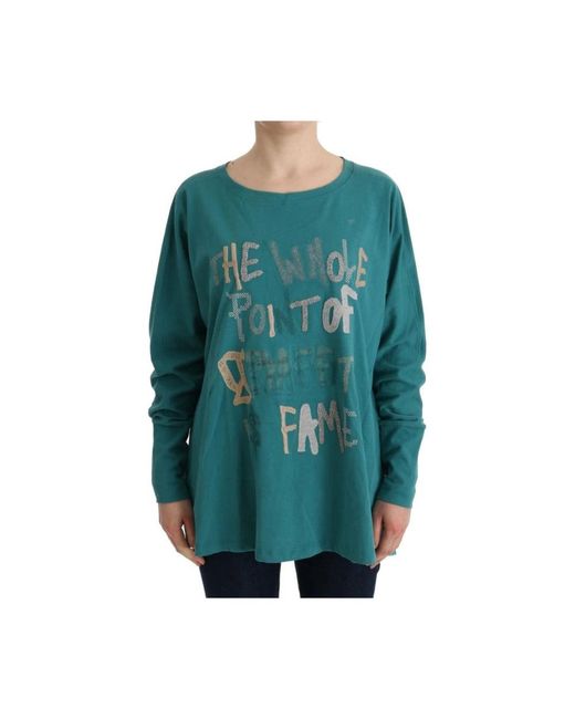 John Galliano Blue Long Sleeve Tops