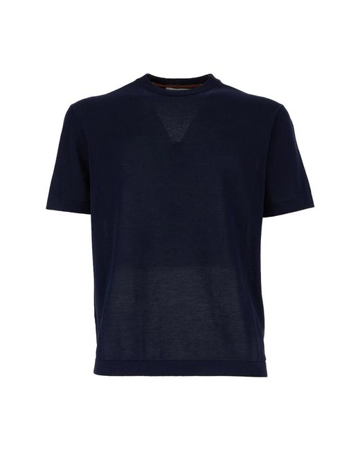 T-Shirts Cruna de hombre de color Blue