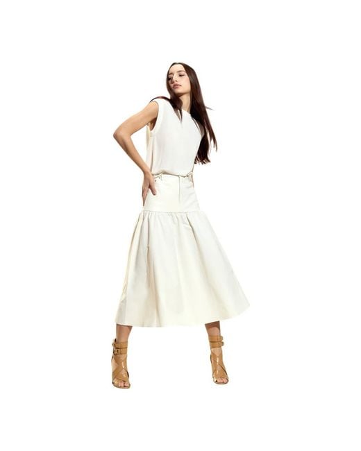 Cynthia Rowley Leather Skirts in het Metallic