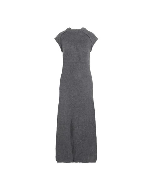 Jil Sander Gray Knitted Dresses