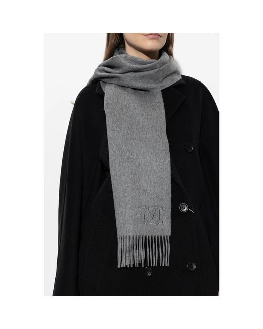 Max Mara Gray Winter Scarves