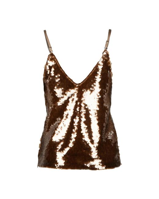 Tops > sleeveless tops FEDERICA TOSI en coloris Brown