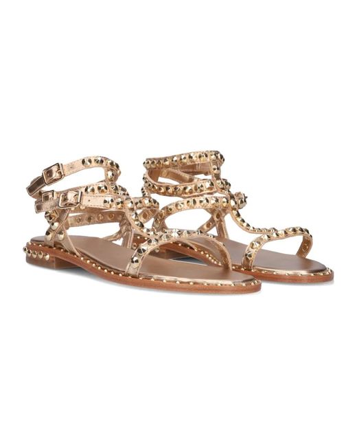 Ash Metallic Flat Sandals