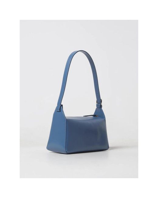 A.P.C. Blue Blauer Schultertasche Reißverschluss