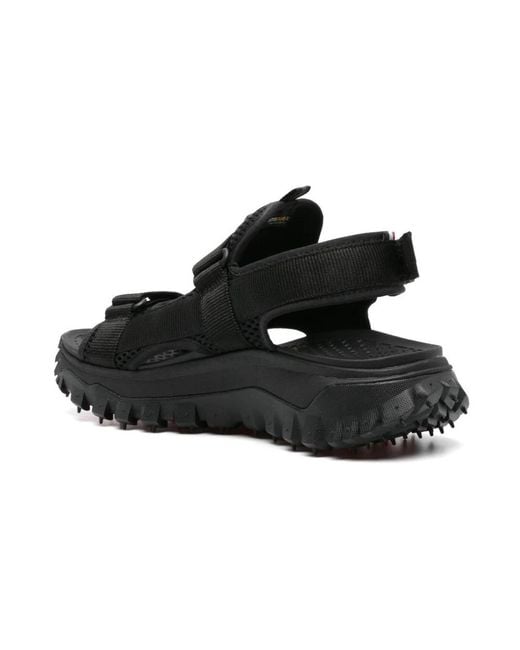 Moncler Black Flat Sandals