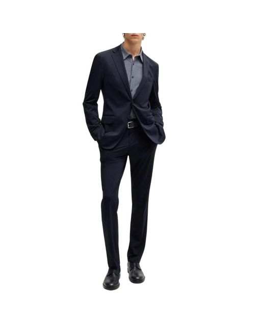 Single Breasted Suits Boss de hombre de color Blue