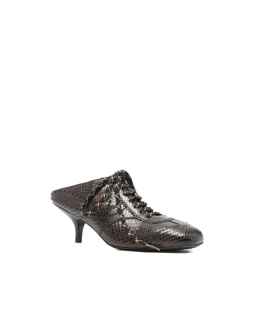 Dries Van Noten Gray Heeled Mules