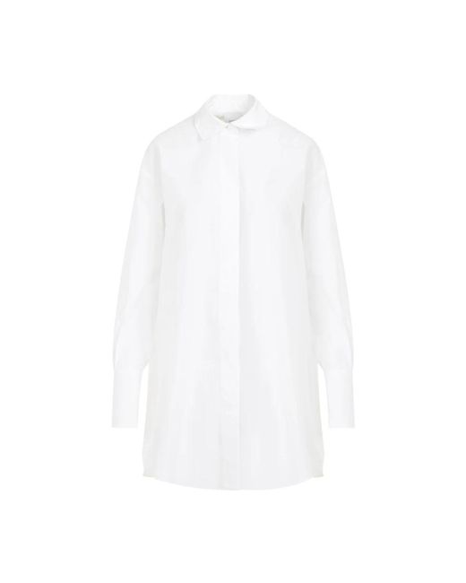 Abito camicia mini in cotone bianco di Patou in White