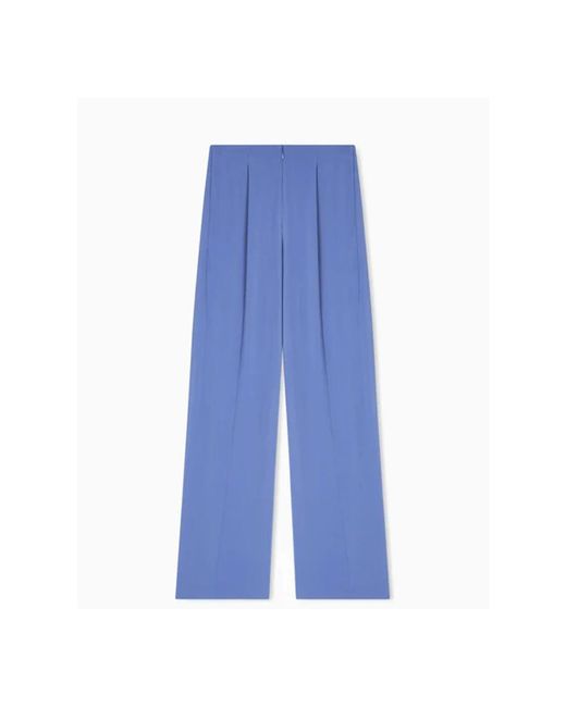Emporio Armani Blue Wide Trousers