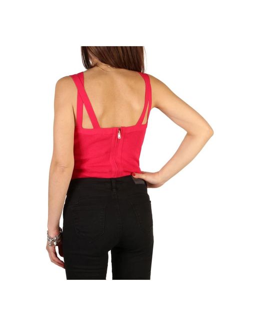 Guess Red Sleeveless Tops