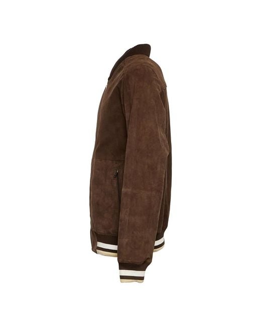 Amaranto Brown Leather Jackets for men