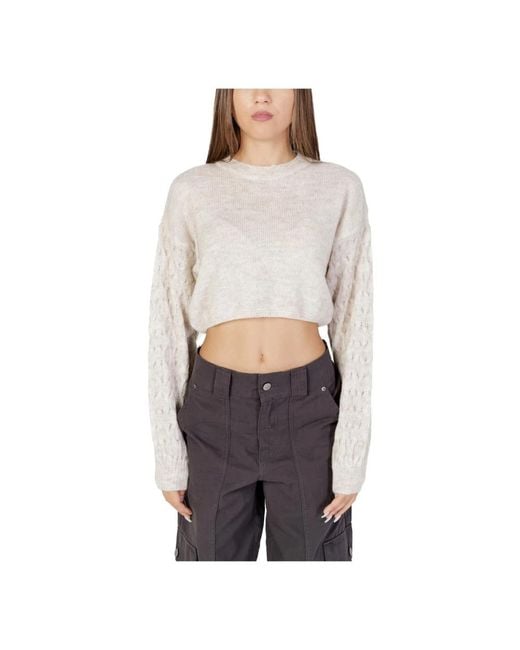 ONLY Gray Round-Neck Knitwear