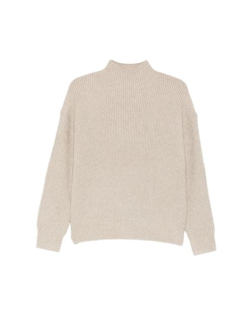 Calvin Klein Natural Gerippter Rollkragenpullover