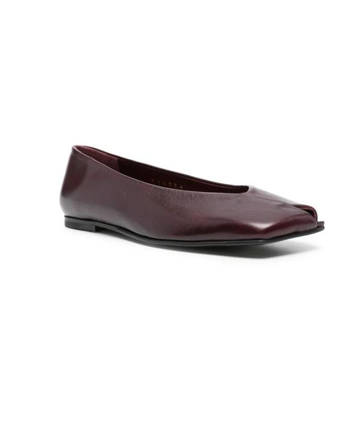 Alohas Brown Ballerinas Mit Eckiger Spitze