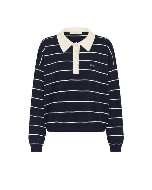 Gestuz Skycaptain Striped Knit in het Blue