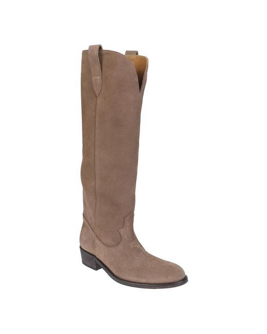 Via Roma 15 Brown Cowboy Boots