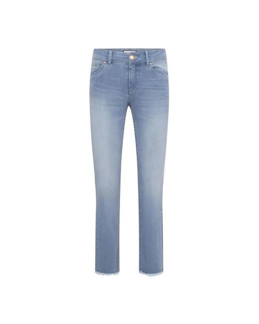 Seductive Jeans ,Blauw ,Denim Claire Cropped Denim Jeans in het Blue