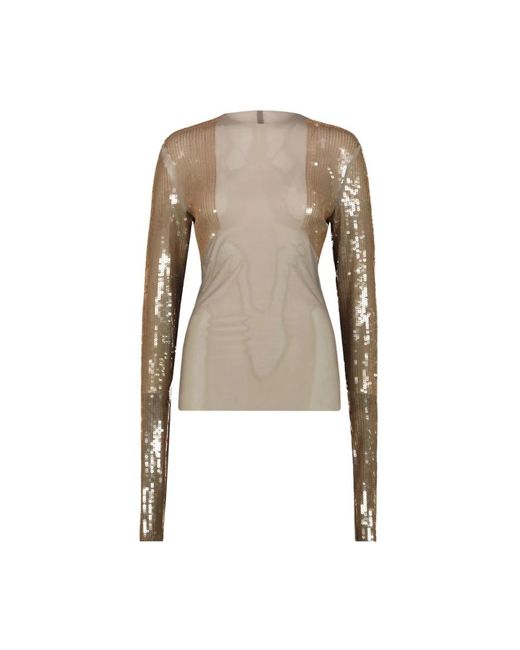 Rick Owens Natural Long Sleeve Tops