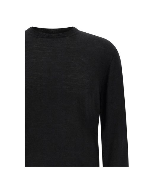 Ma'ry'ya Black Round-Neck Knitwear for men
