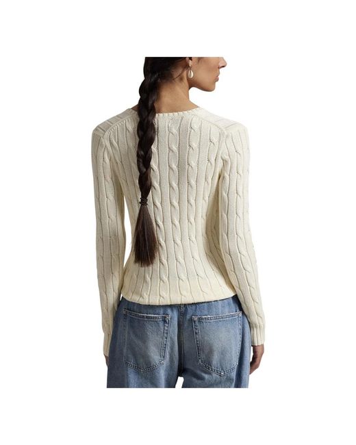 Polo Ralph Lauren White V-Neck Knitwear