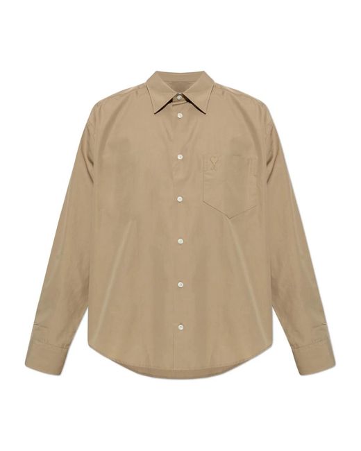 AMI Oversized Overhemd in het Natural