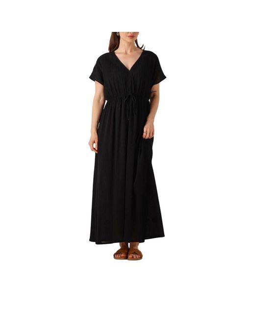 Modström Kleedjes ,Zwart ,Veelzijdige Zwarte Midi Jurk Voor Vrouwen in het Black