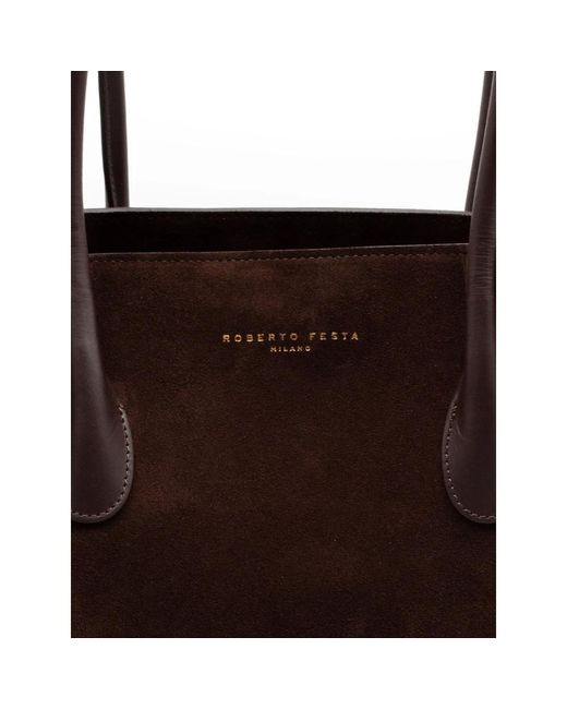 Roberto Festa Brown Shopping Bags