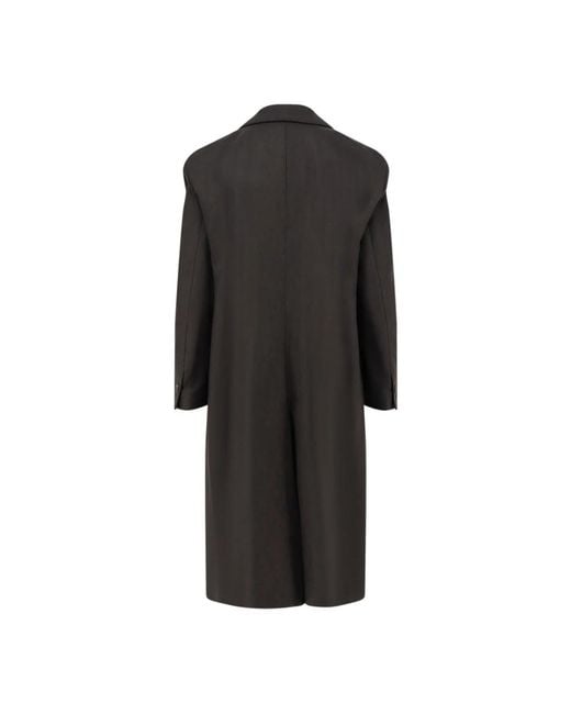 Hevò Black Double-Breasted Coats