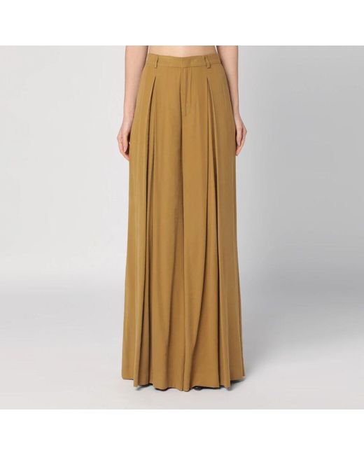 Wide Trousers ANDAMANE de color Brown