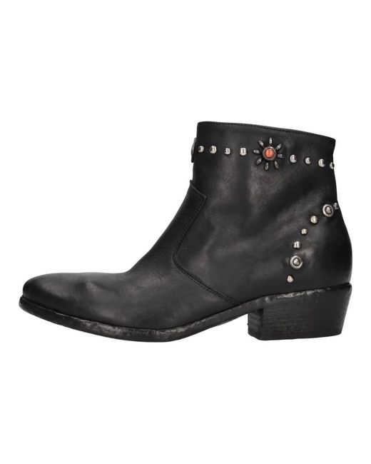 Strategia Black Cowboy & Biker Boots