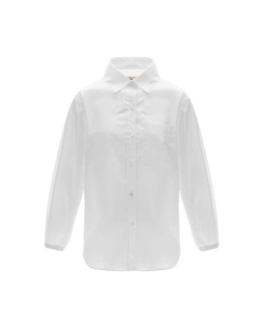 Herno White Besticktes Baumwollhemd Mit Technischem Griff