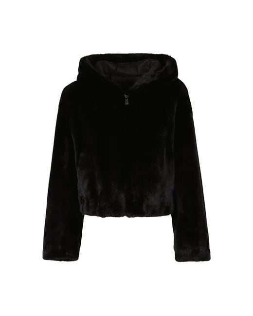 Pinko Black Faux Fur & Shearling Jackets